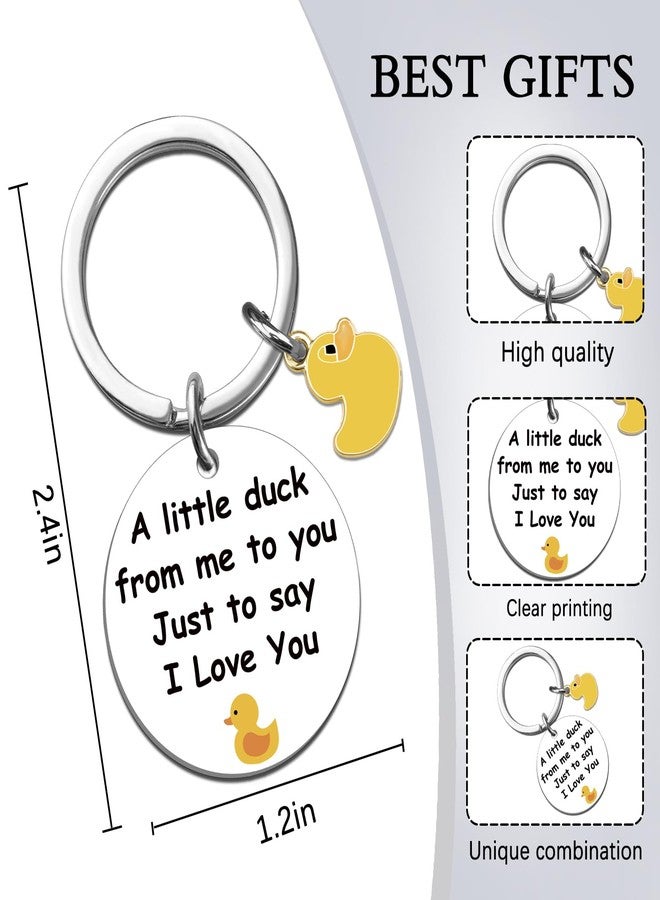 MOEXUKO Duck Keychain for Boyfriend Girlfriend Husband Christmas Gifts Stocking Stuffers Adults I Love You Gifts for Her Him Couple Gift Long Distance Relationship Gift Anniversary Sweetest Valentines Day - Image 2